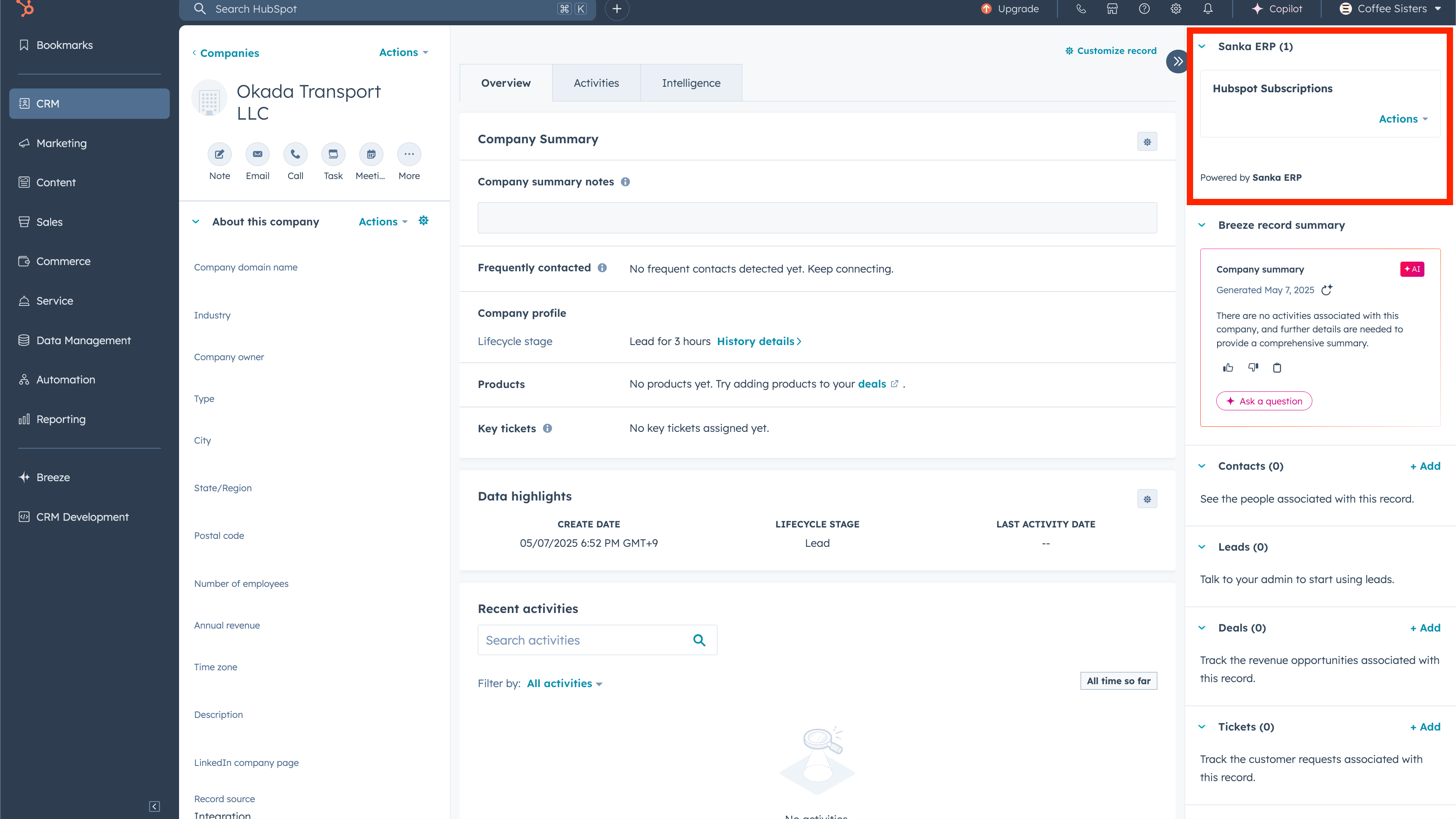 Launch ERP directly from HubSpot.